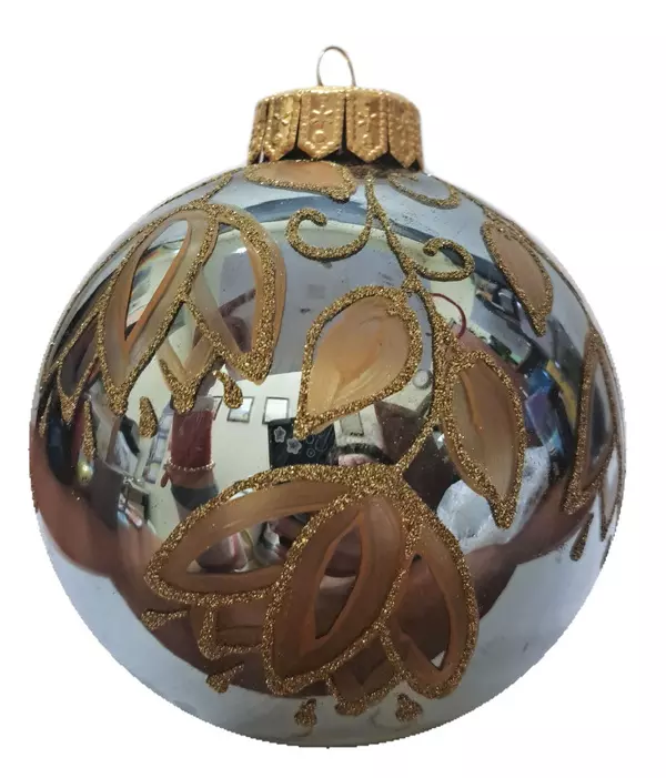 Елочный шар стекло Графика-66 10 см Коломеев КУ-100-224291