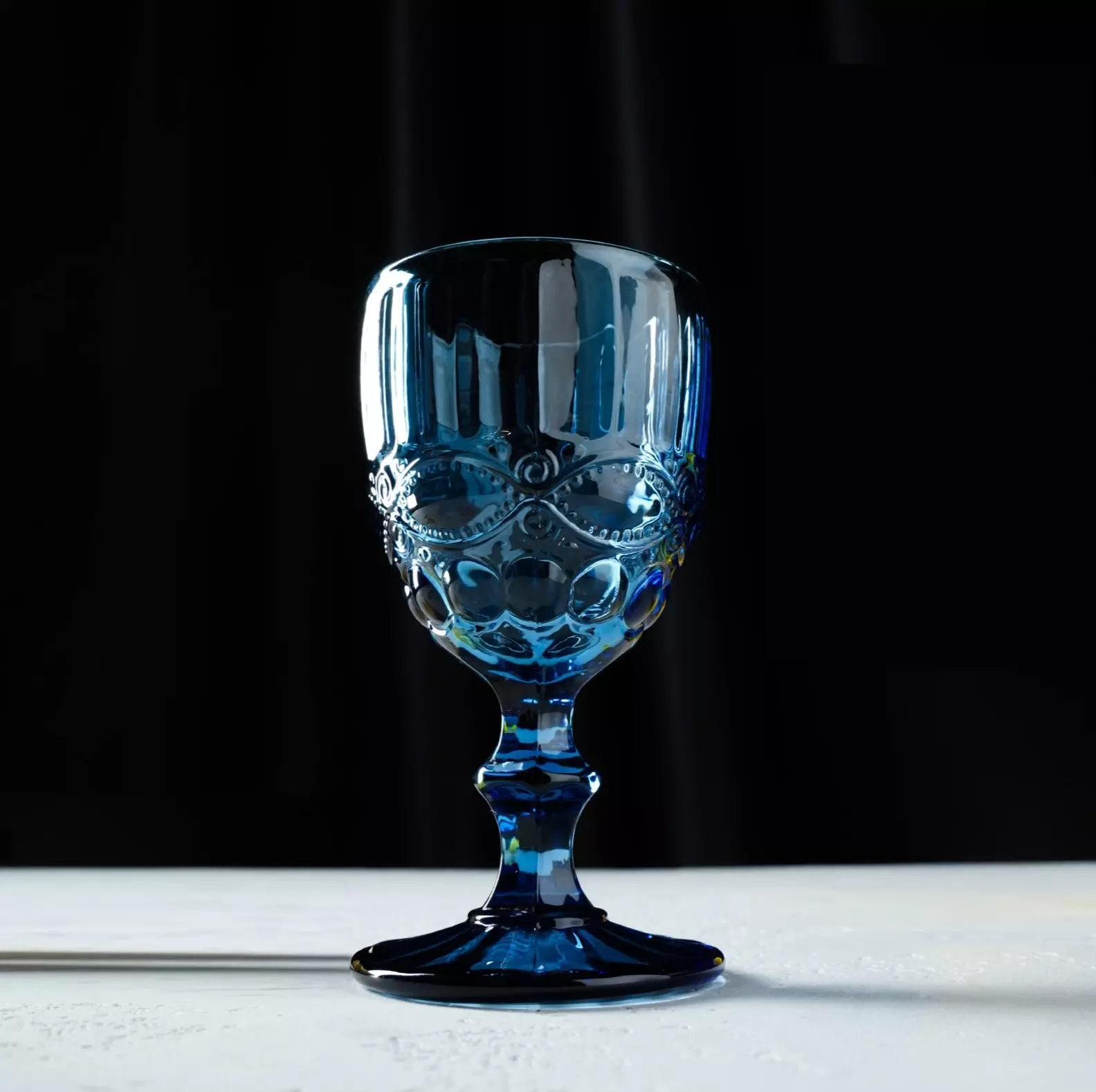 Бокал стеклянный Magistro Ла-Манш 250 мл, 8×15,5 см, цвет синий