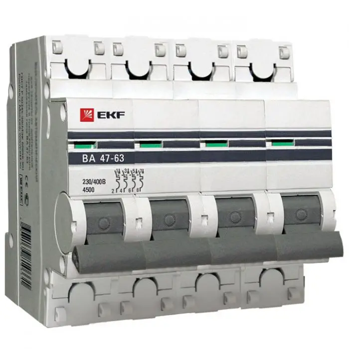 Автоматический выключатель EKF PROxima mcb4763-4-50C-pro 4P C 50А 4,5kA ВА 47-63