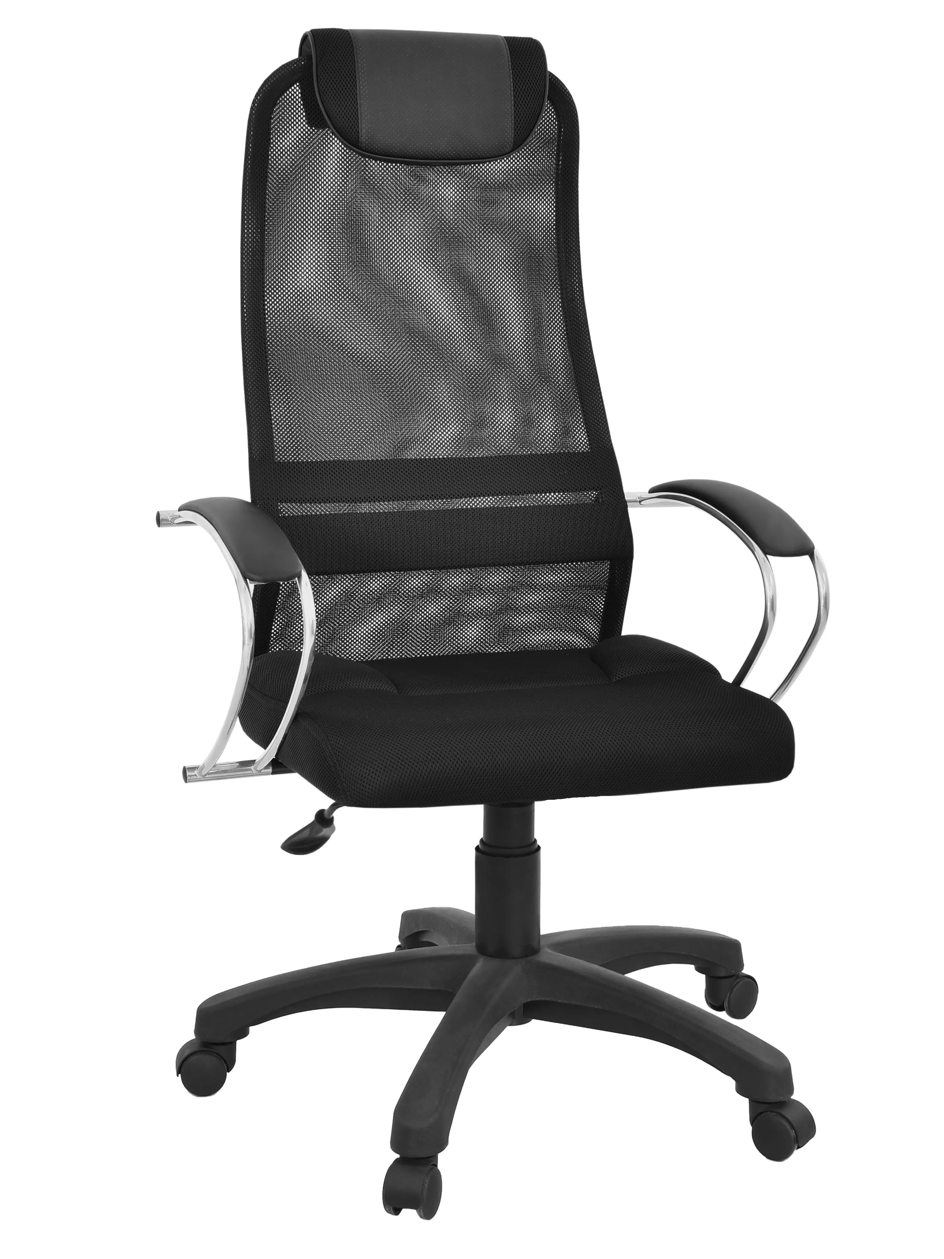 Кресло компьютерное Элегия XL 1, экокожа/сетка, черное