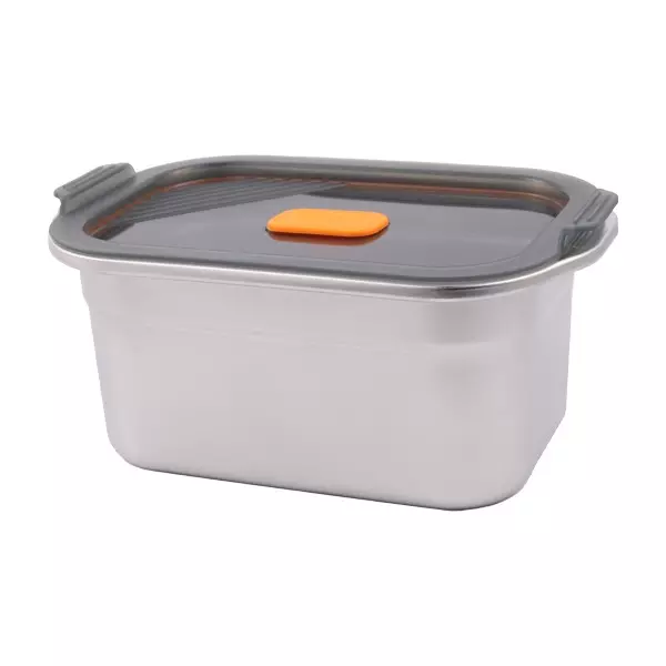 Контейнер пищевой 1,6 л, нерж. сталь, силикон. крышка, SA-CN02-1600