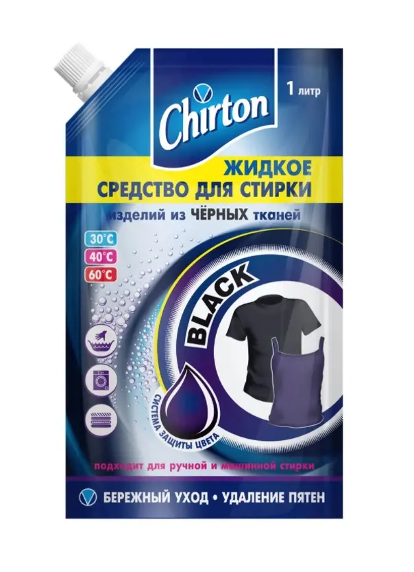 Жидкое средство для стирки Chirton для черных тканей, 1л