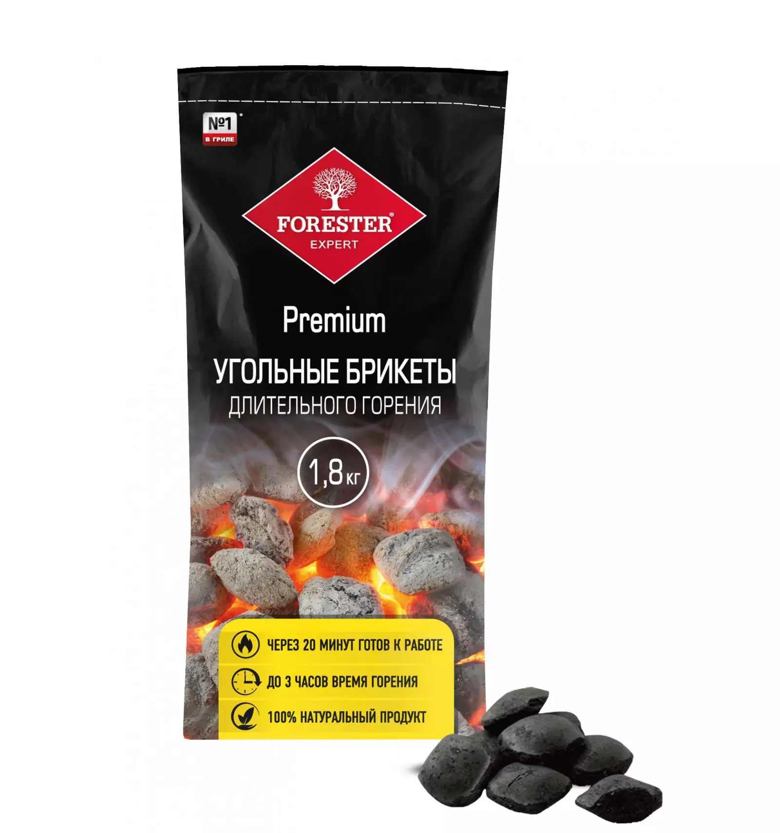 Брикеты древесно-угольные длительного горения Forester BC-930