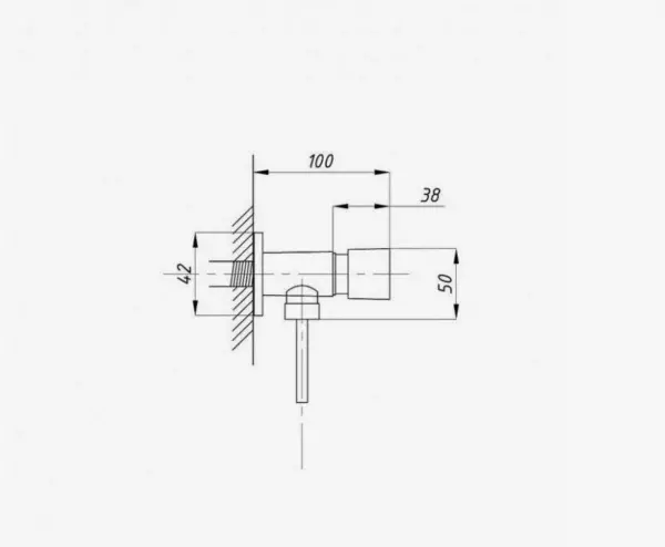 Кран для писсуара нажимной TSARSBERG TSB-021D хром, пластик+силумин