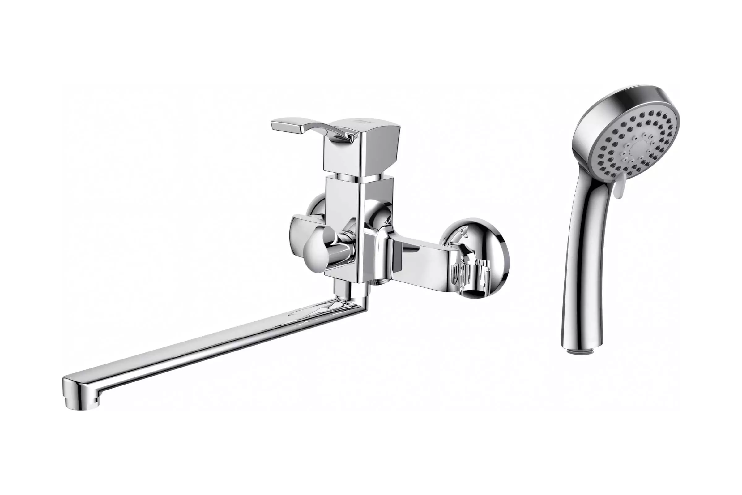 Смеситель для ванны, длинный излив 35 см, хром, D&K DA1473301, латунь