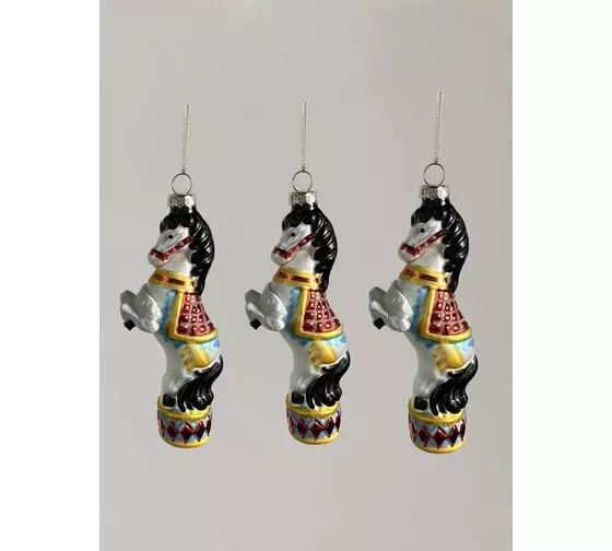 Елочные украшения стекло (3 шт) Волшебство на ветках VNVOG-14