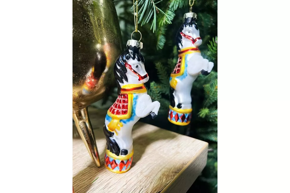 Елочные украшения стекло (3 шт) Волшебство на ветках VNVOG-14