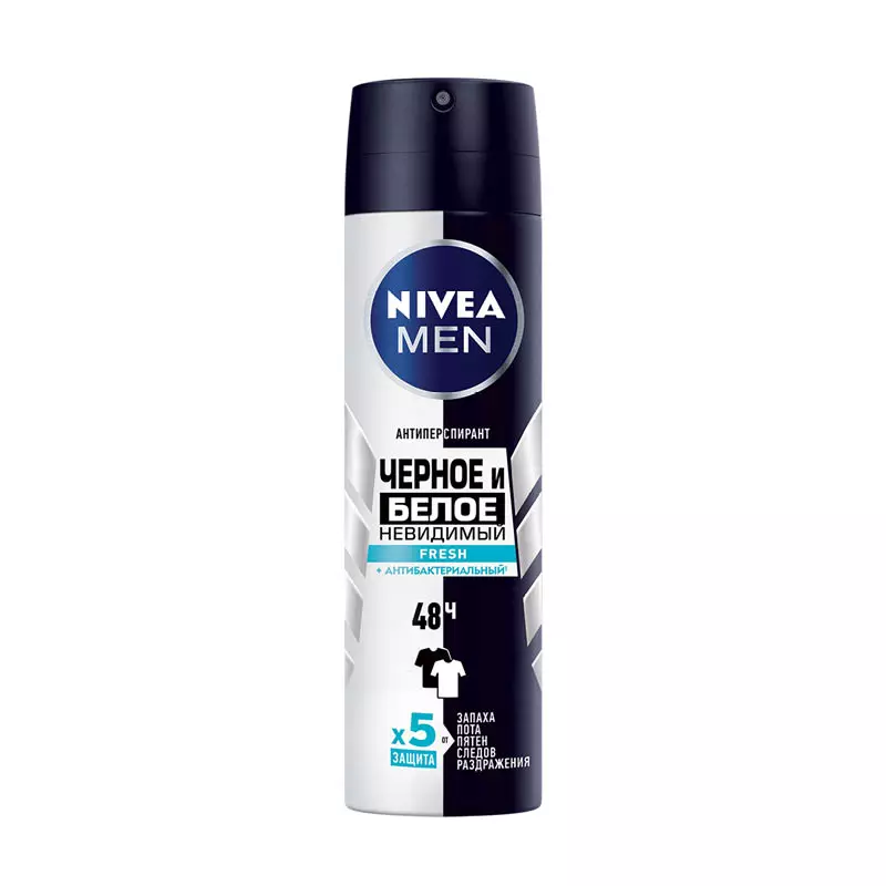 Антиперспирант Nivea Men Fresh «Невидимый», для черного и белого, 150 мл