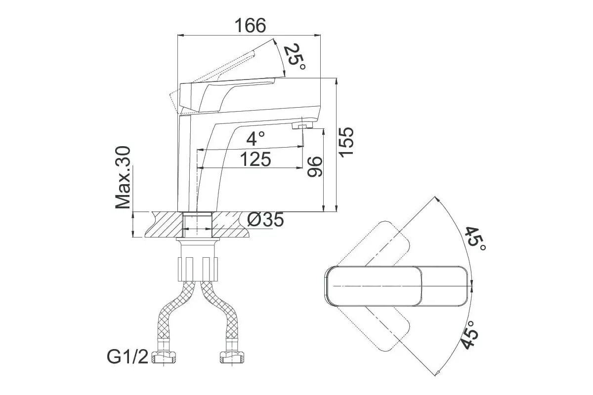 Смеситель для раковины D&K DA1432116