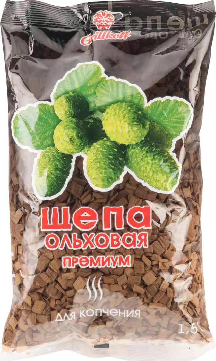 Щепа для копчения Ольха 1,5л 250-300 гр