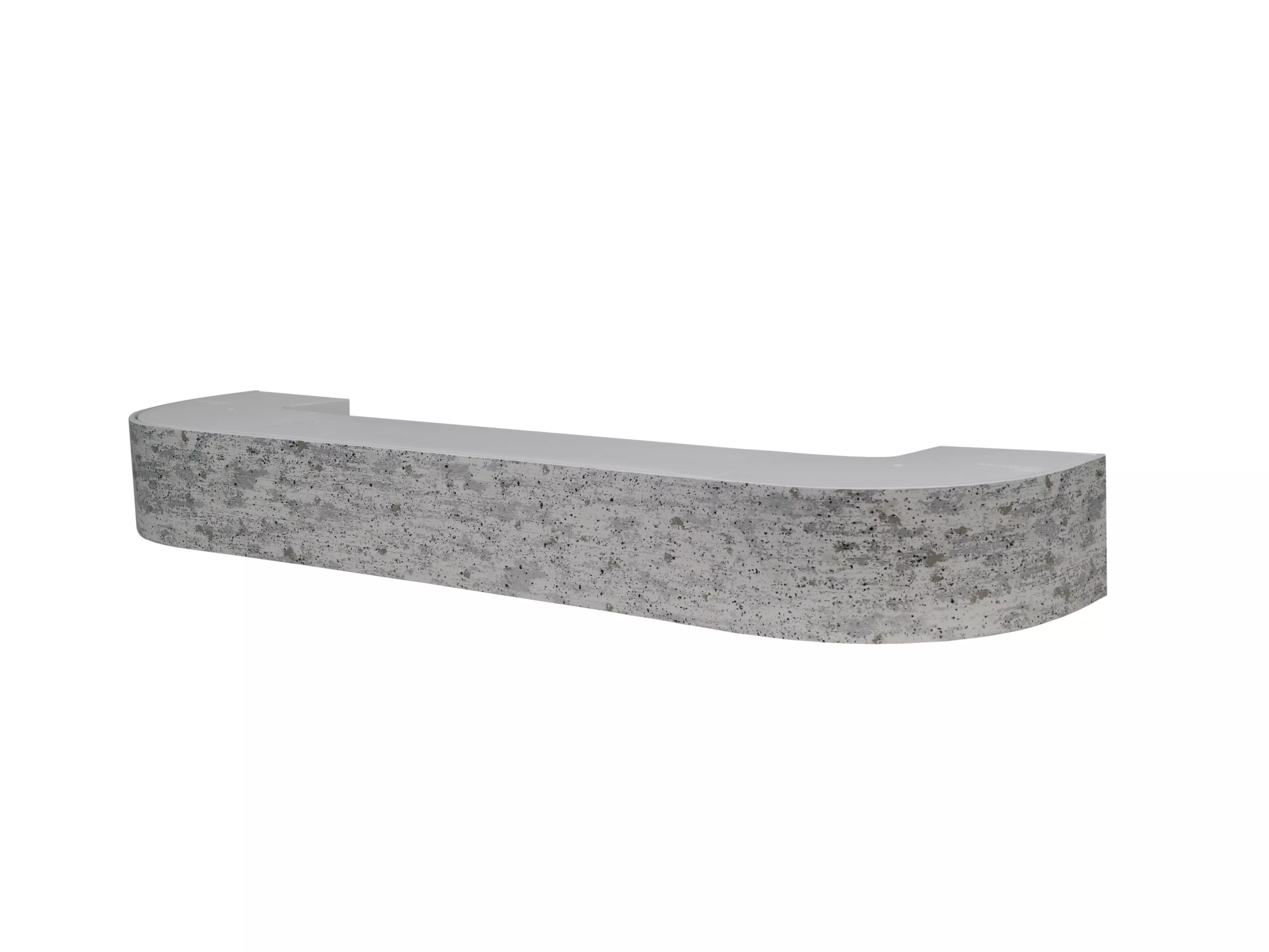 Бленда для пластикового карниза 250см Классик 70мм - серый бетон
