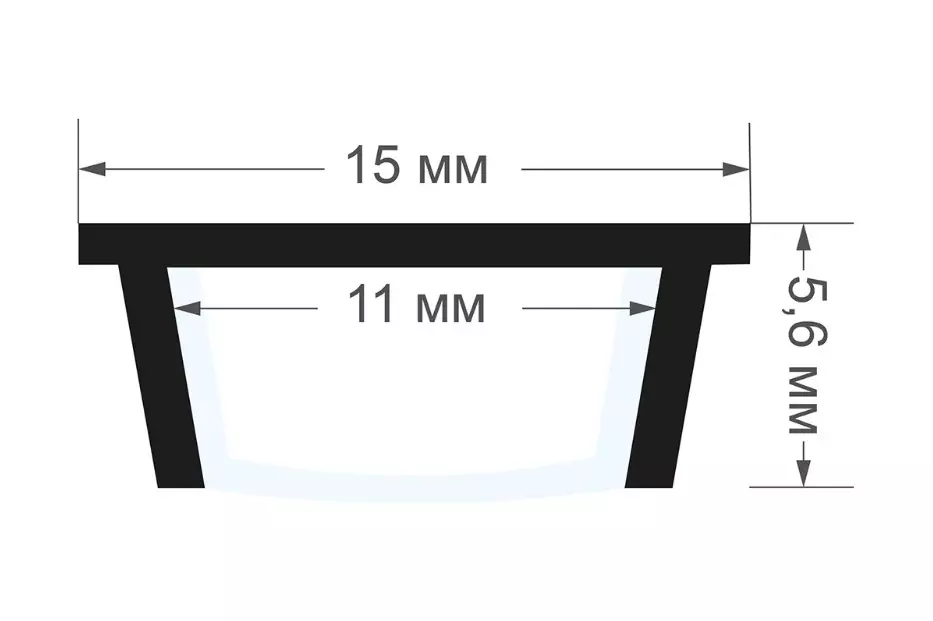 Профиль для светодиодной ленты гибкий 5,6x15x2000мм черный Apeyron 08-35-Ч
