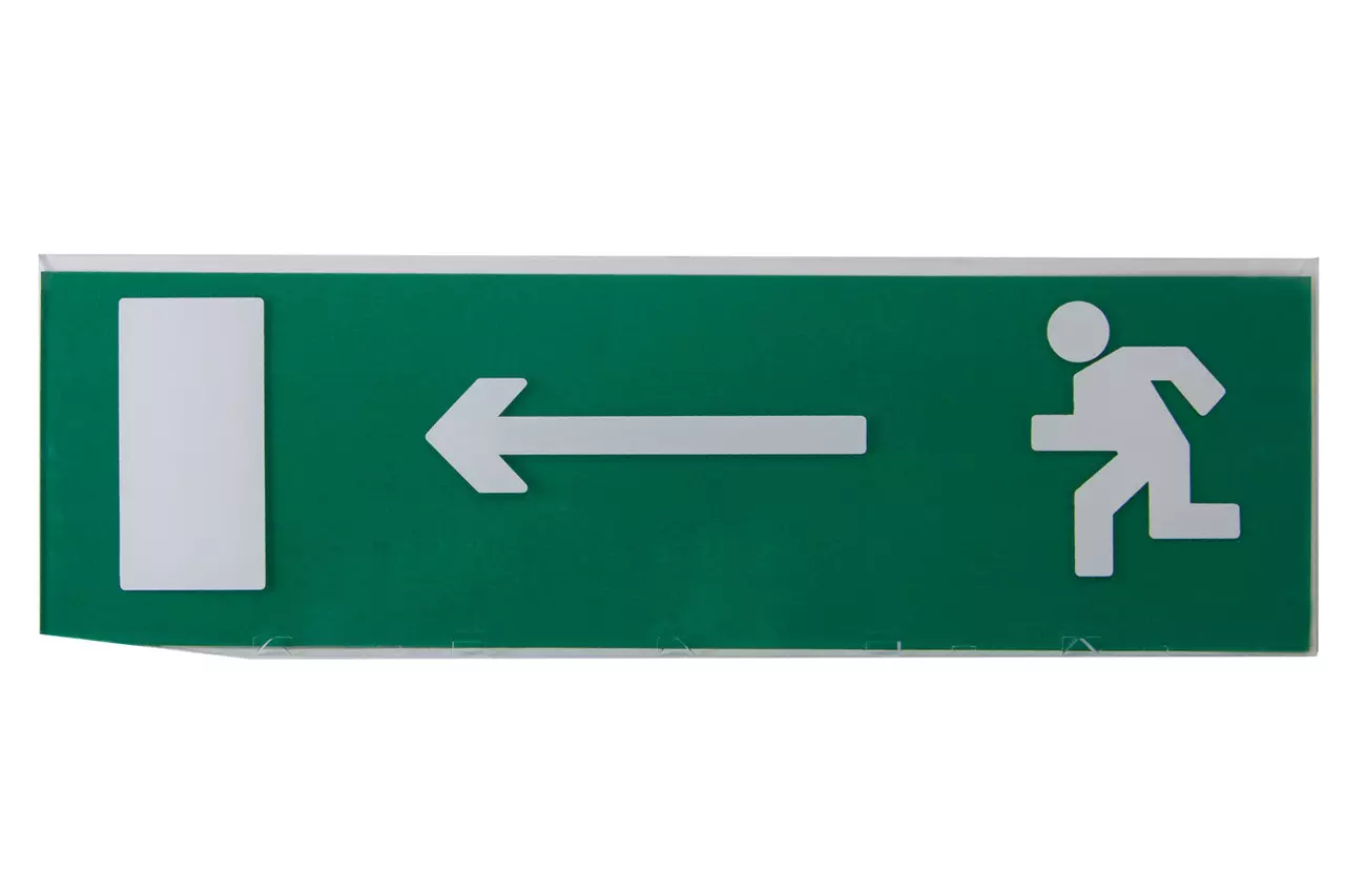 Сменное табло &quot;Направление к эвакуационному выходу налево&quot; зеленый ф для &quot;Топаз&quot; TDM SQ0349-0213