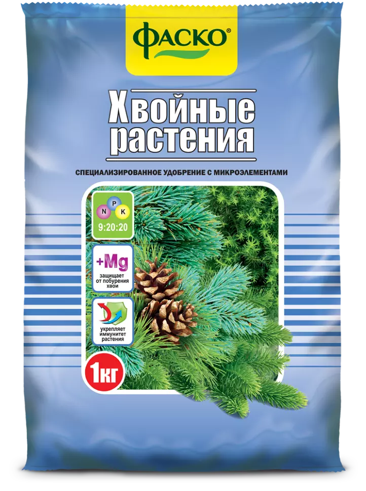 Удобрение для хвойных 1 кг минеральное в гранулах Фаско Хвойные растения