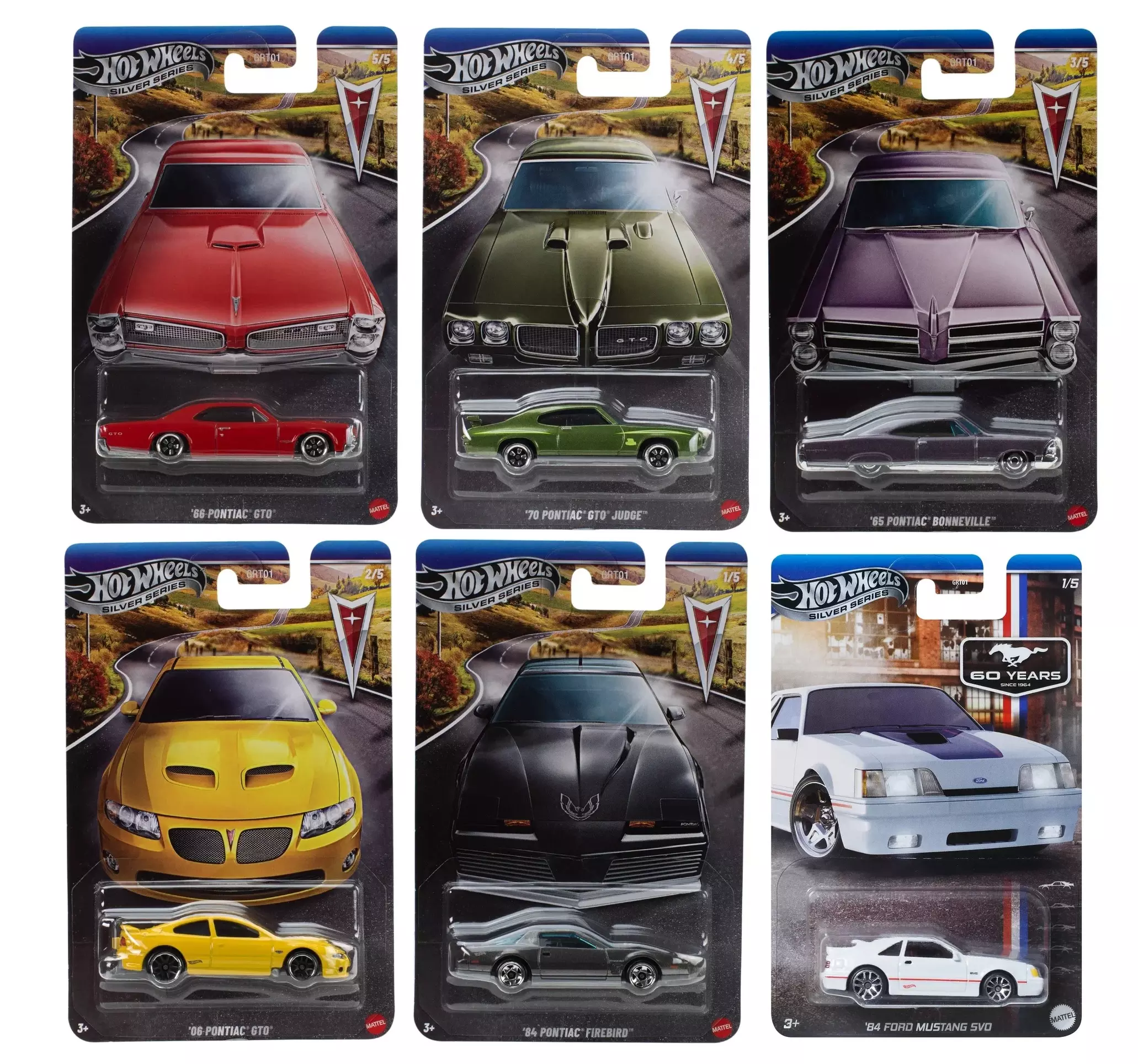 Модель машинки Hot Wheels,металл,тематическая,"Серебряная серия"1:64,в ассорт.,Хот Вилс,Matell,GRT01