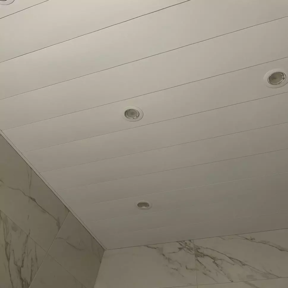 Реечный потолок Комплект для ванной комнаты 1.7х1.7 м A100AS белый матовый