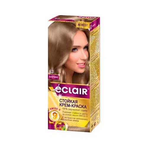 Краска для волос ЕCLAIR с маслом OMEGA 9 6.3 Капучино