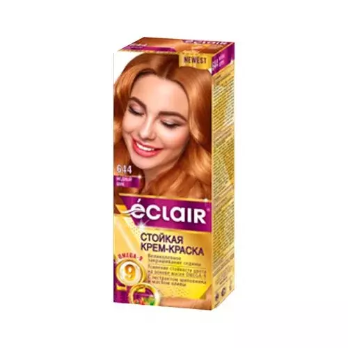 Краска для волос ЕCLAIR с маслом OMEGA 9 6.44 Медный шик