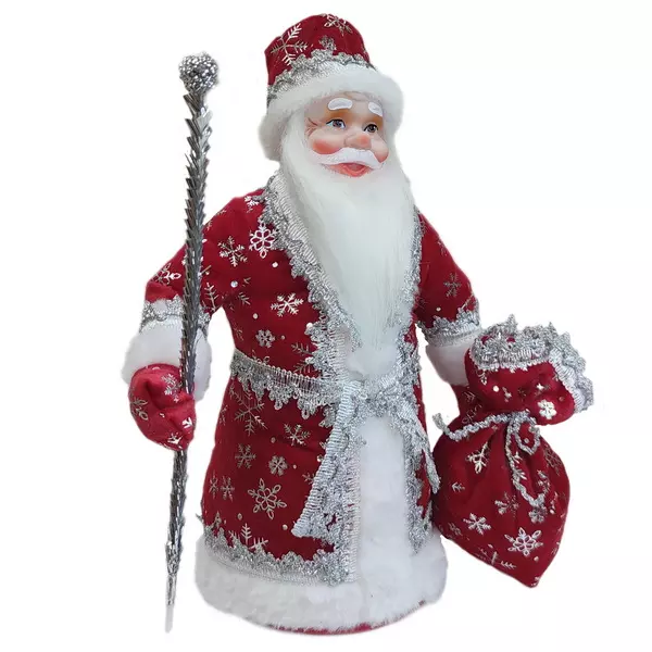 Новогодняя фигура Дед Мороз красный 40 см Коломеев ДМ-10