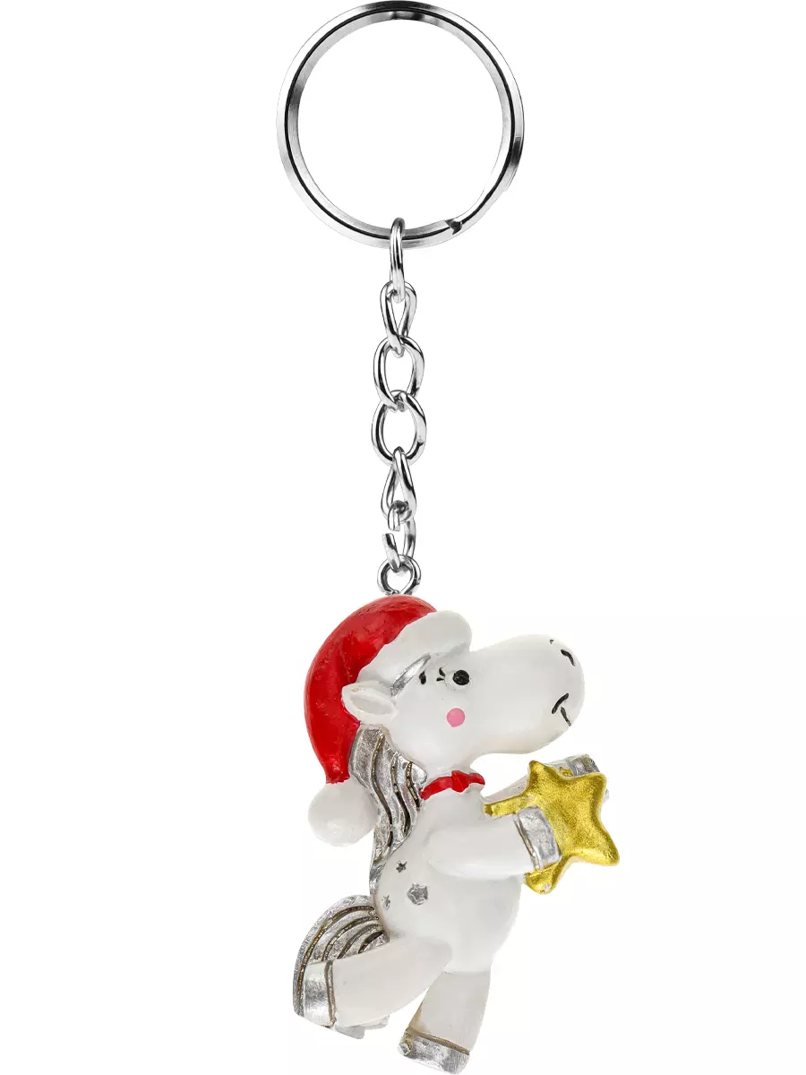 Брелок из полирезины Лошадка со звездой 4,5 см НУ-2561