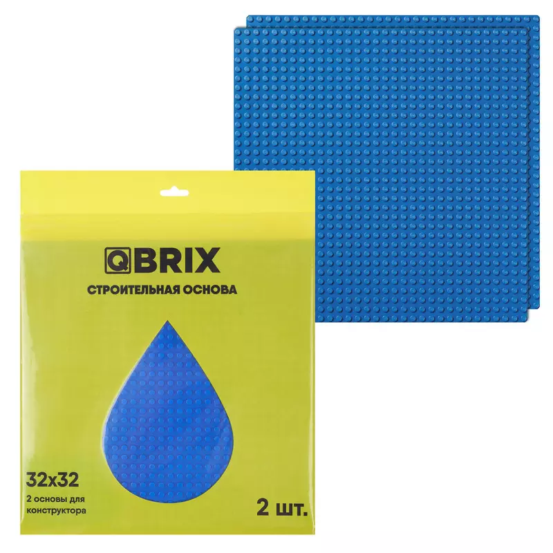 Конструктор Qbrix набор из 2-х пластин синий 10002