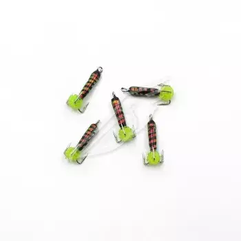 Мормышка вольф. безнасадочная &quot;ЯМАН&quot; Черт с петлей (длинный) Малек, d-2 мм, вес 0,5 г,(уп.5шт)