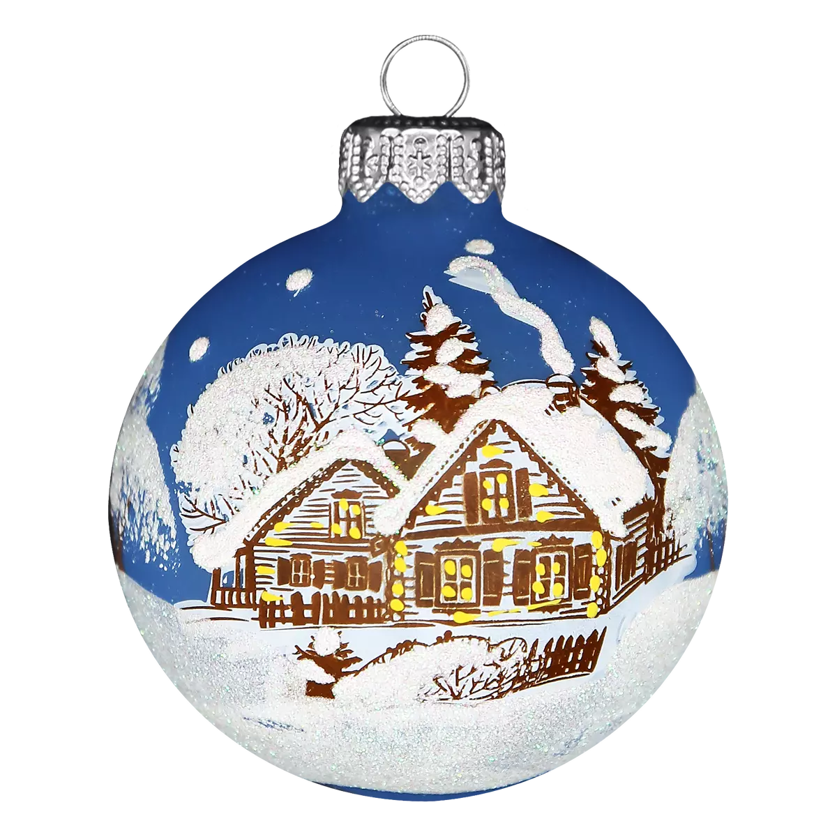 Елочный шар стекло Зимний-2 6,5 см Коломеев КУ-65-51/2