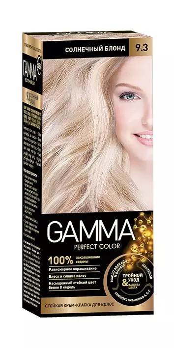 Краска для волос 9.3 Солнечный блонд GAMMA Perfect Color