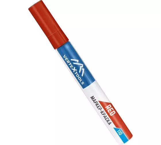 Маркер-краска VERTEXTOOLS красный, 4мм, нитро-основа