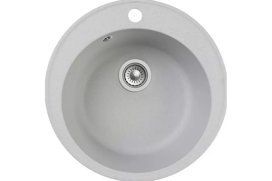 Кварцевая мойка для кухни круглая ø48х20 см Reflexion Arena RF0148GR серый
