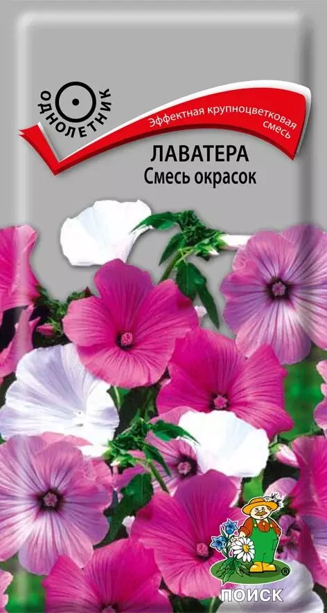 Семена цветов Лаватера смесь окрасок 0,5гр(Поиск)