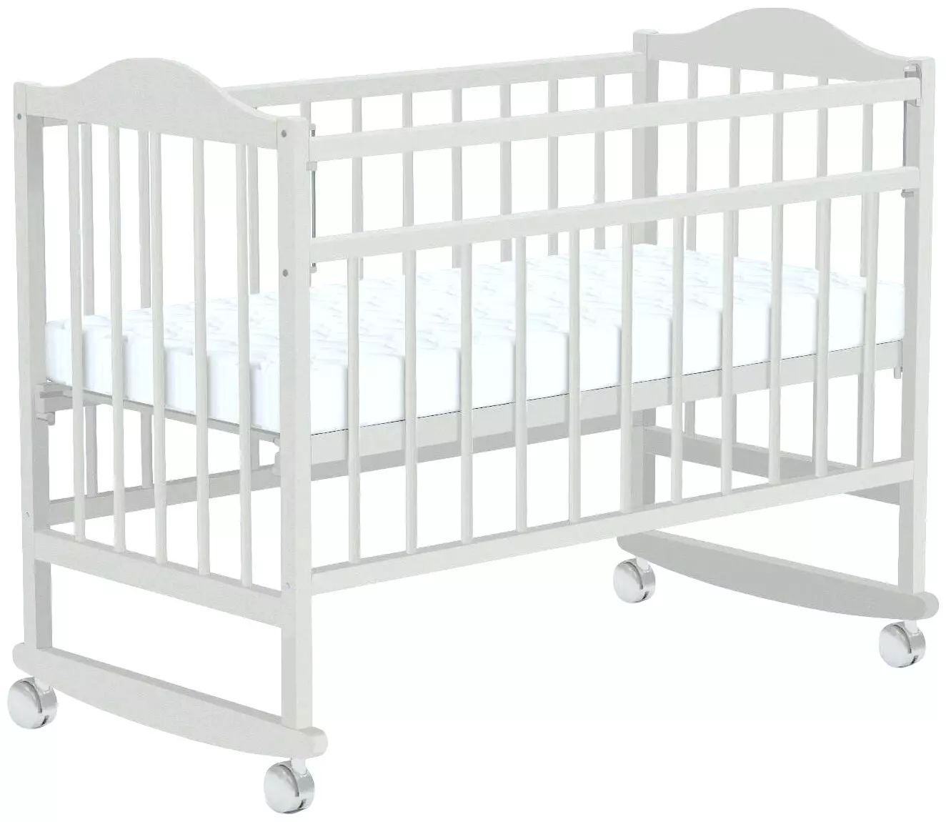Кроватка детская Фея 204 Белый-графит (125х73 см)