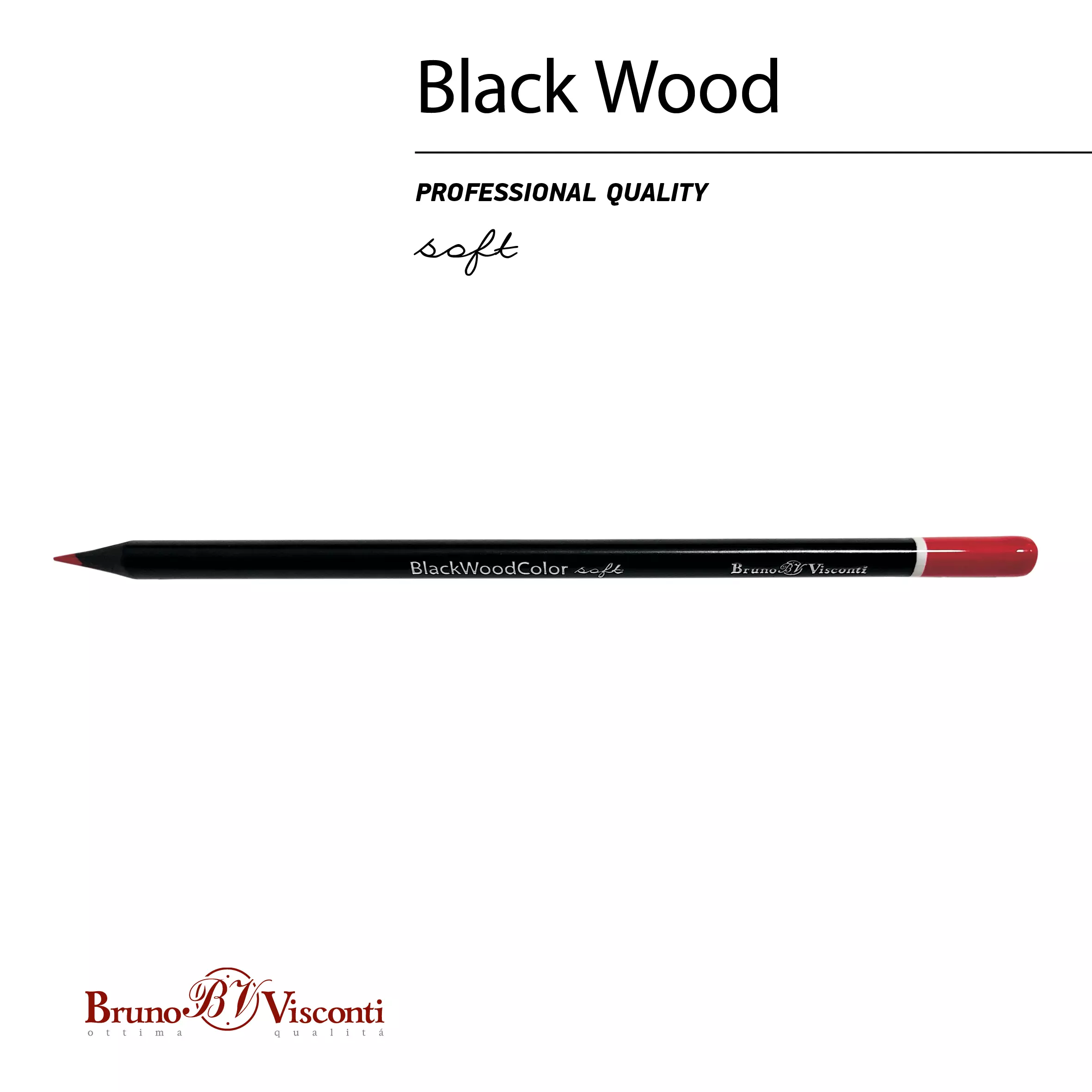 Карандаши цветные 12 цветов BrunoVisconti BlackWoodColor 30-0097