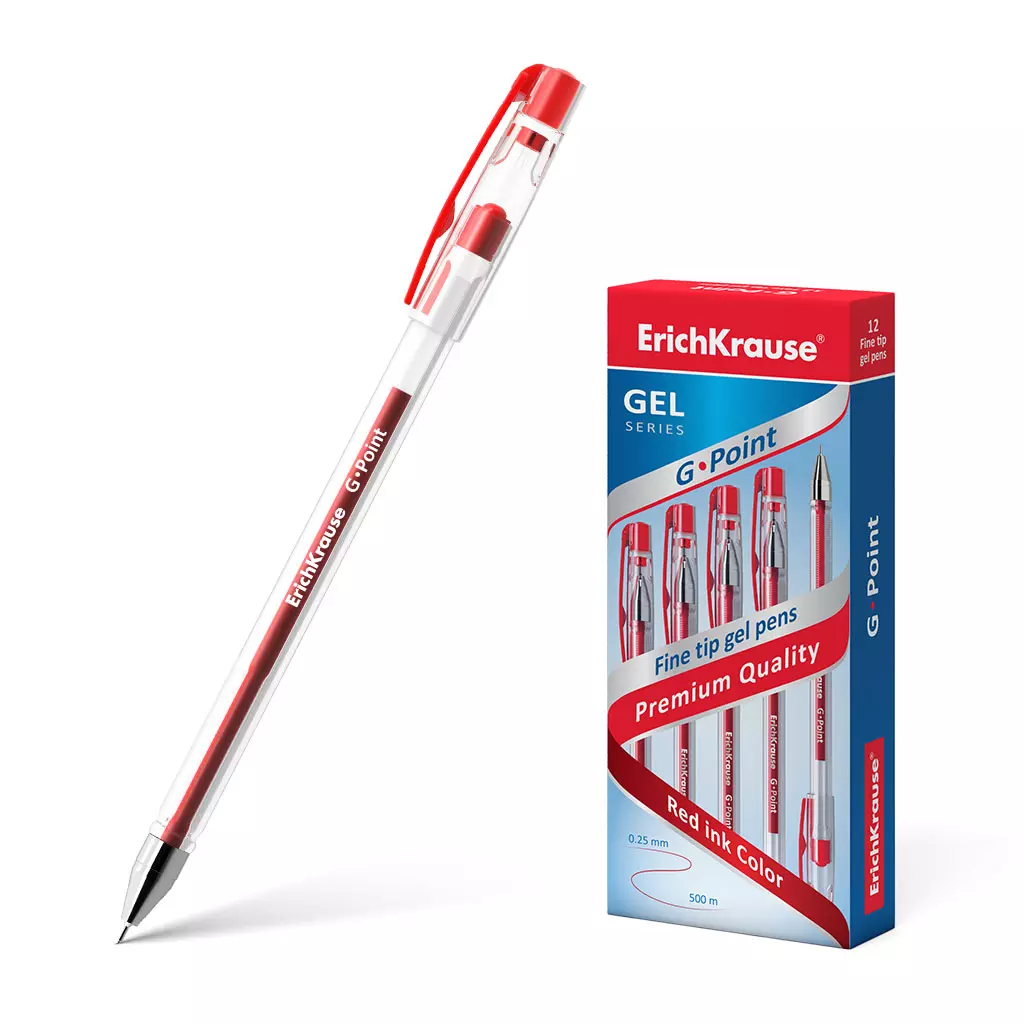 Гелевая ручка ErichKrause 17629 G-POINT, красный