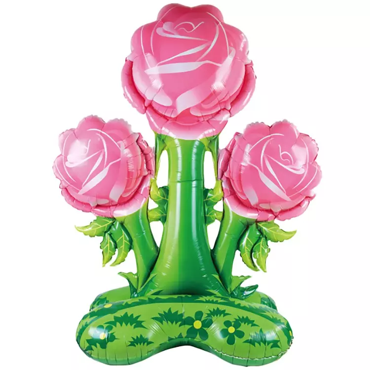 Шар фольгированный Розы розовые 52&quot; 132 см 1208-0680