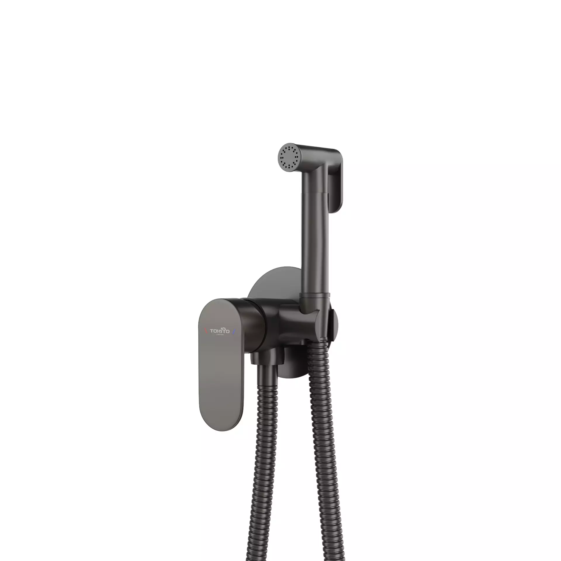 Гигиенический душ со смесителем встраиваемый, графит TOKITO TOK-FUR-1016GM