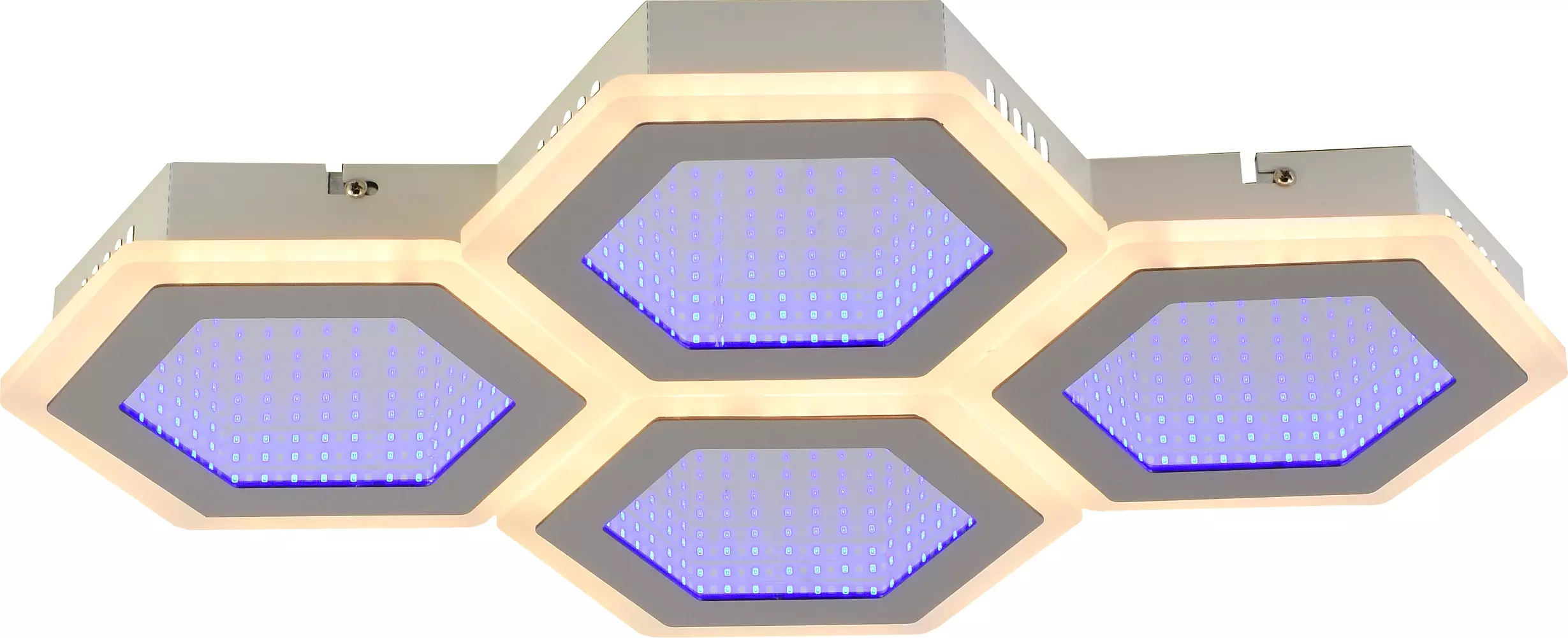 Светильник светодиодный потолочный SVK 62321/4 NI (BL+YL) LED 72W+64W 3000-6000K Dimmer пульт