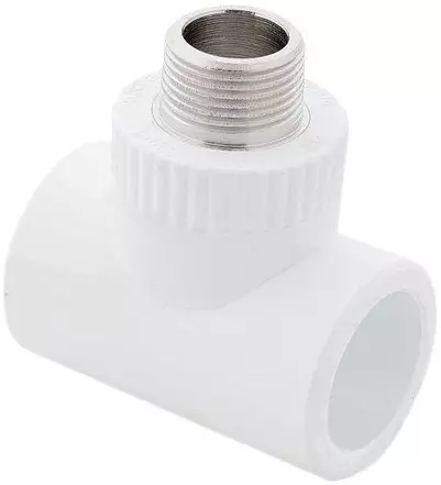 Тройник полипропиленовый комбинированный 25х1/2&quot;х25 НР, RTP 10755