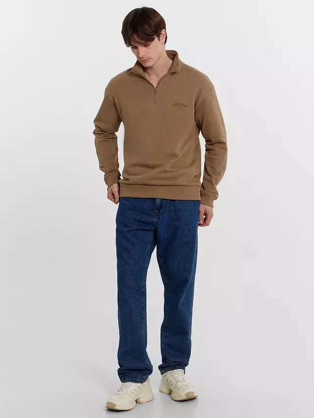Толстовка мужская Mark Formelle 121916 сепия + печать, р-р 108-182/188 (54 / XXL)