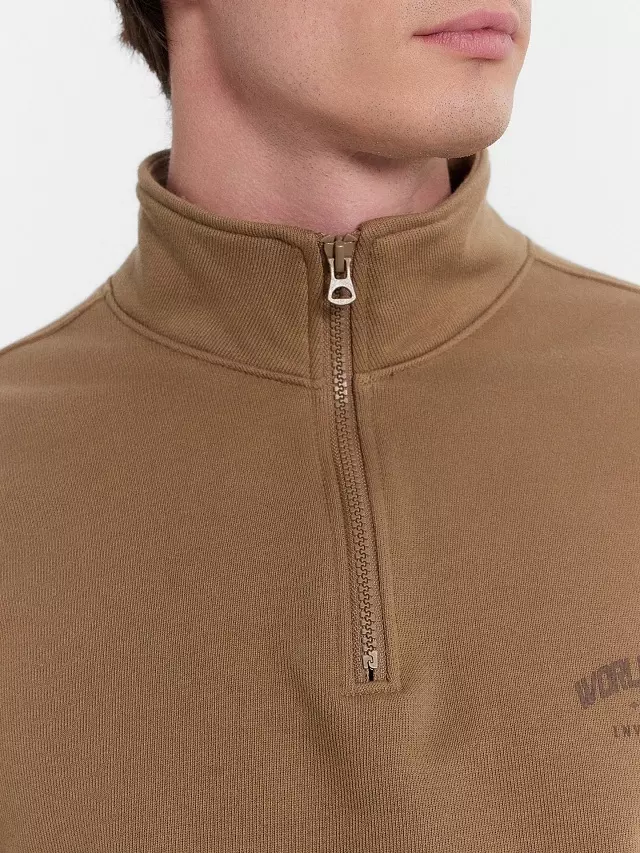 Толстовка мужская Mark Formelle 121916 сепия + печать, р-р 108-182/188 (54 / XXL)