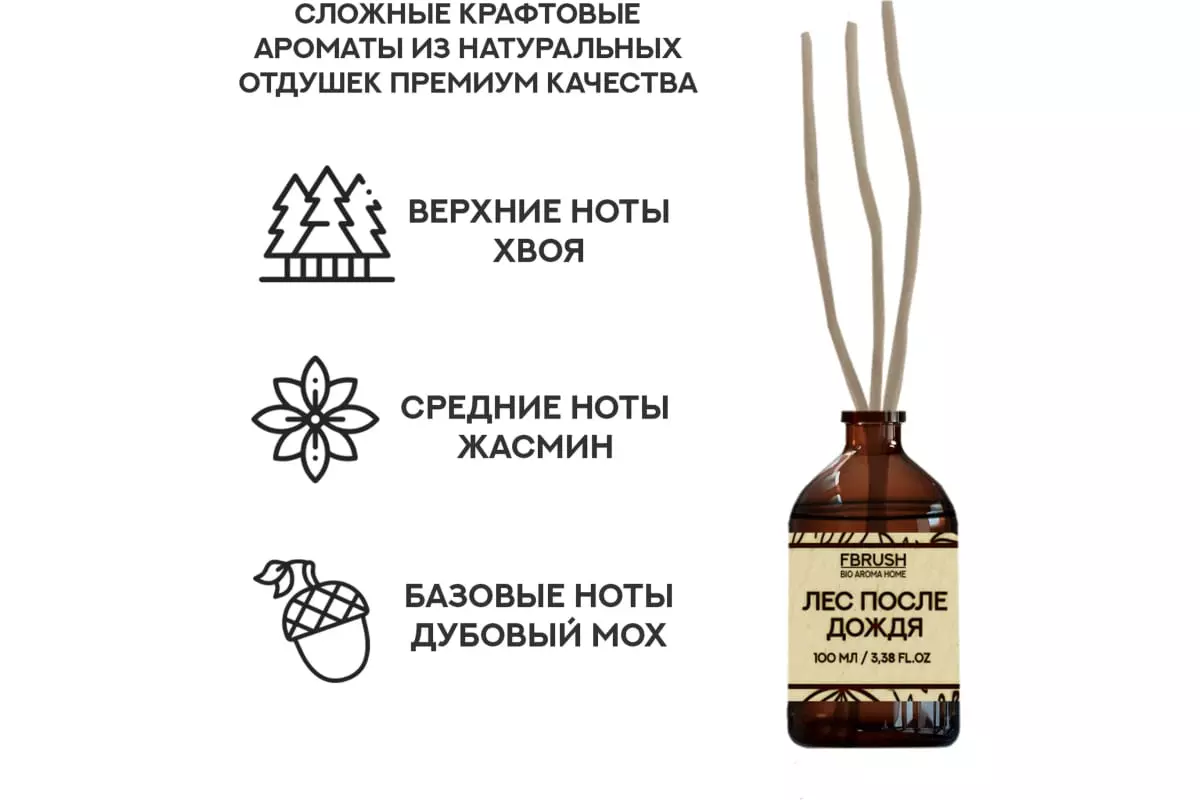 Диффузор BIO AROMA HOME Лес после дождя 100 мл, DBIO100-5