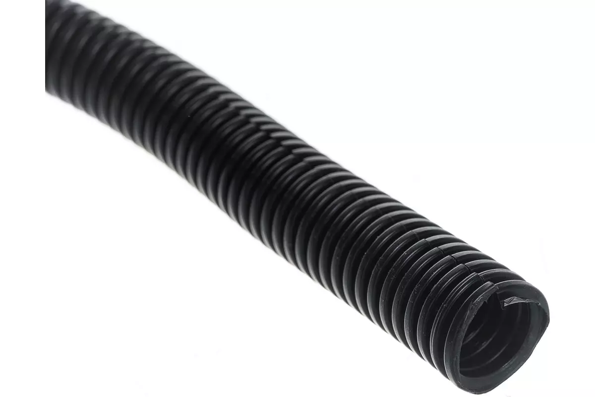 Труба автомобильная гофрированная d12,7 мм разрезная полипропилен 5м REXANT 15-1305