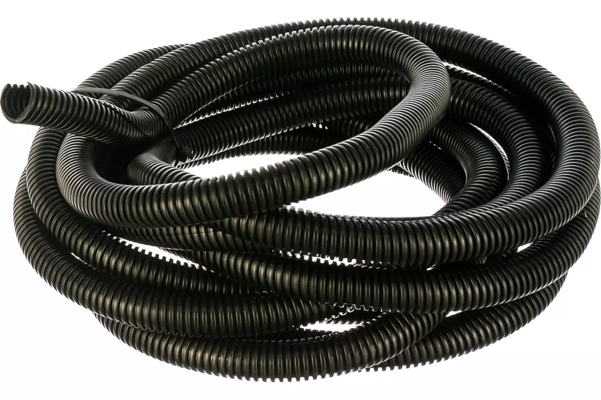 Труба автомобильная гофрированная d12,7 мм разрезная полипропилен 5м REXANT 15-1305