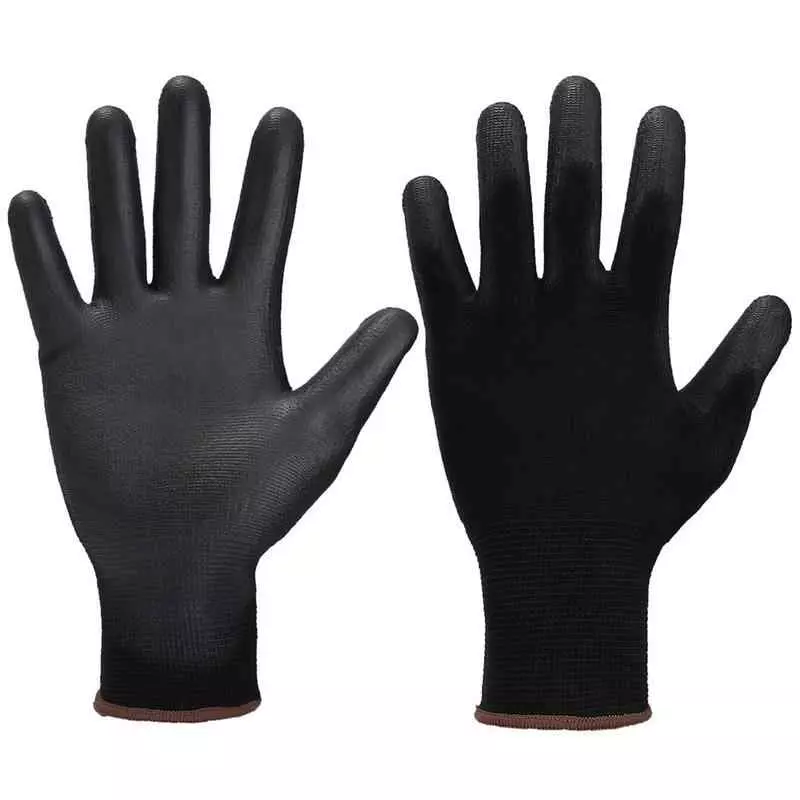 Перчатки МИКРОПОЛ, (TPU-12/MG-161), нейлон, полиуретан частичный, оверлок, цвет черный (7/S)