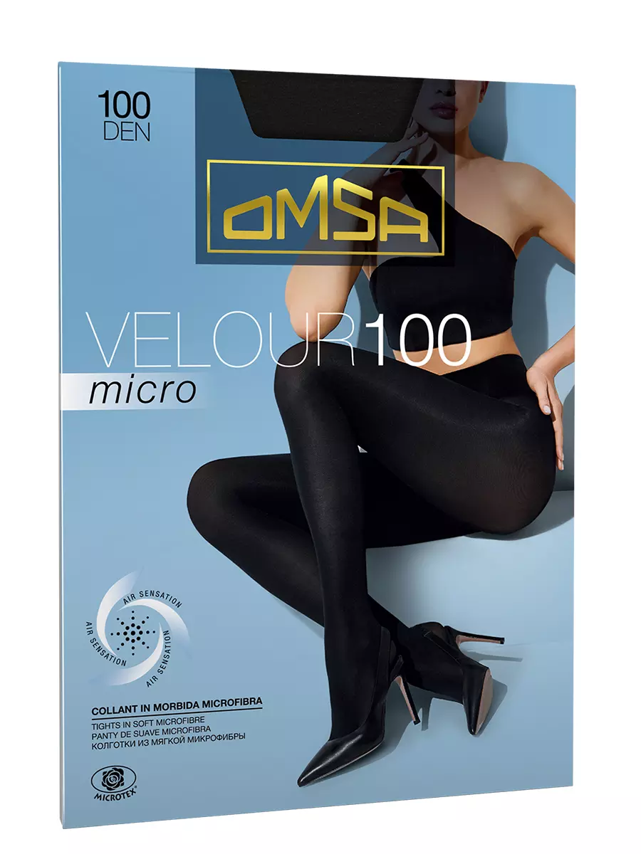 Колготки Omsa Velour Micro 100 den Avorio 2 (S)