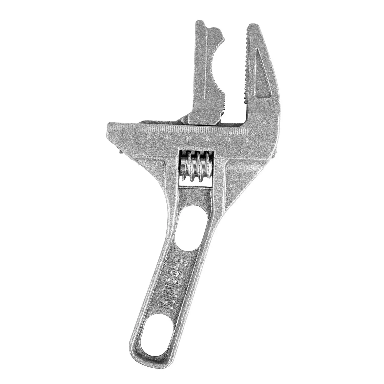 Разводной ключ 200 мм VIRA сантехнический 6-68 мм с укороченной ручкой