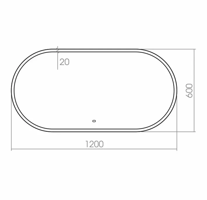 Зеркало в ванную овальное 120х60 см AZARIO Виола ФР-00001528 подсветка, сенсор с диммером, универсальное