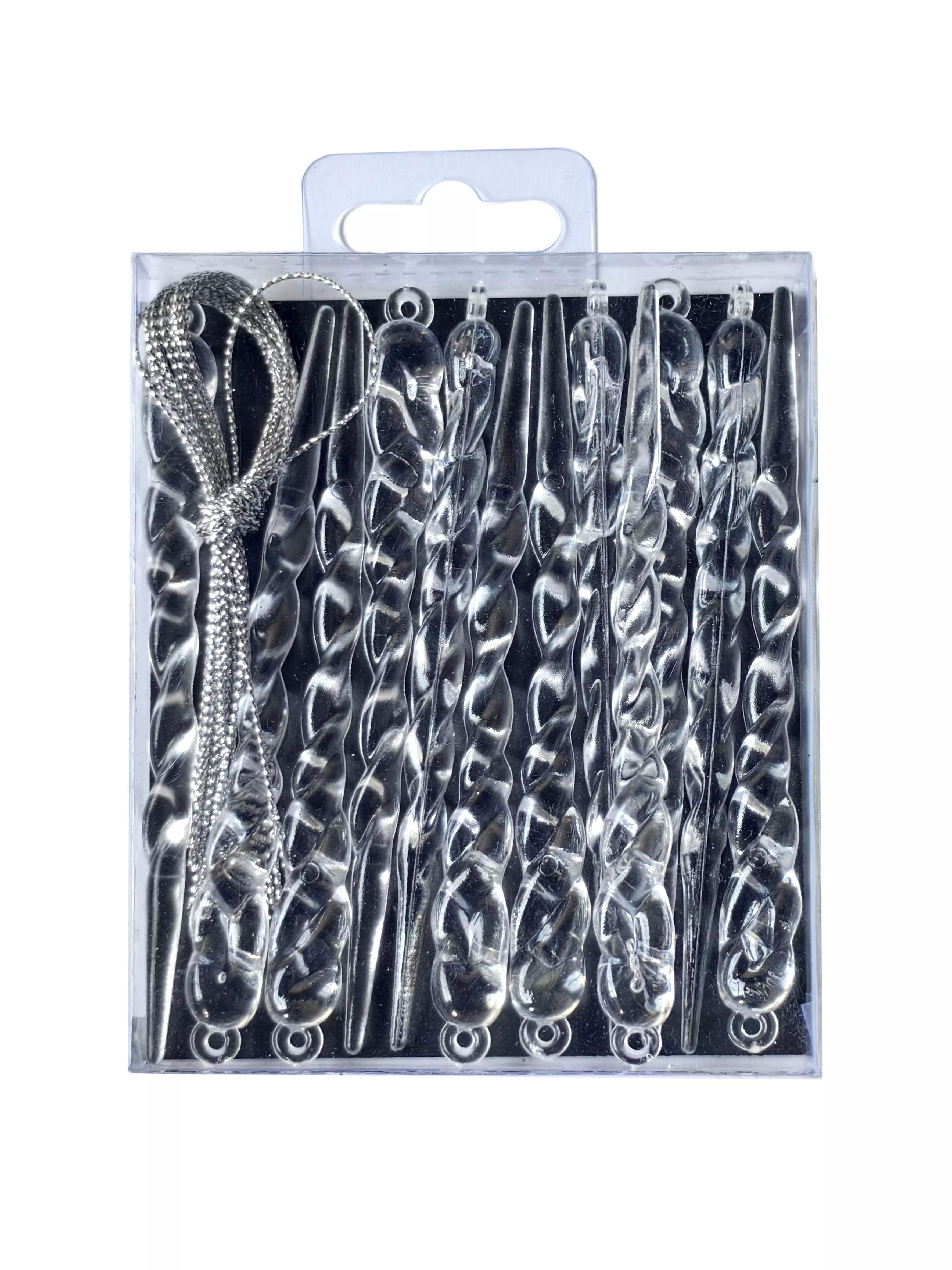 Новогоднее подвесное украшение (полистирол), набор из 12 шт / 1х1,4х12,5см 94004