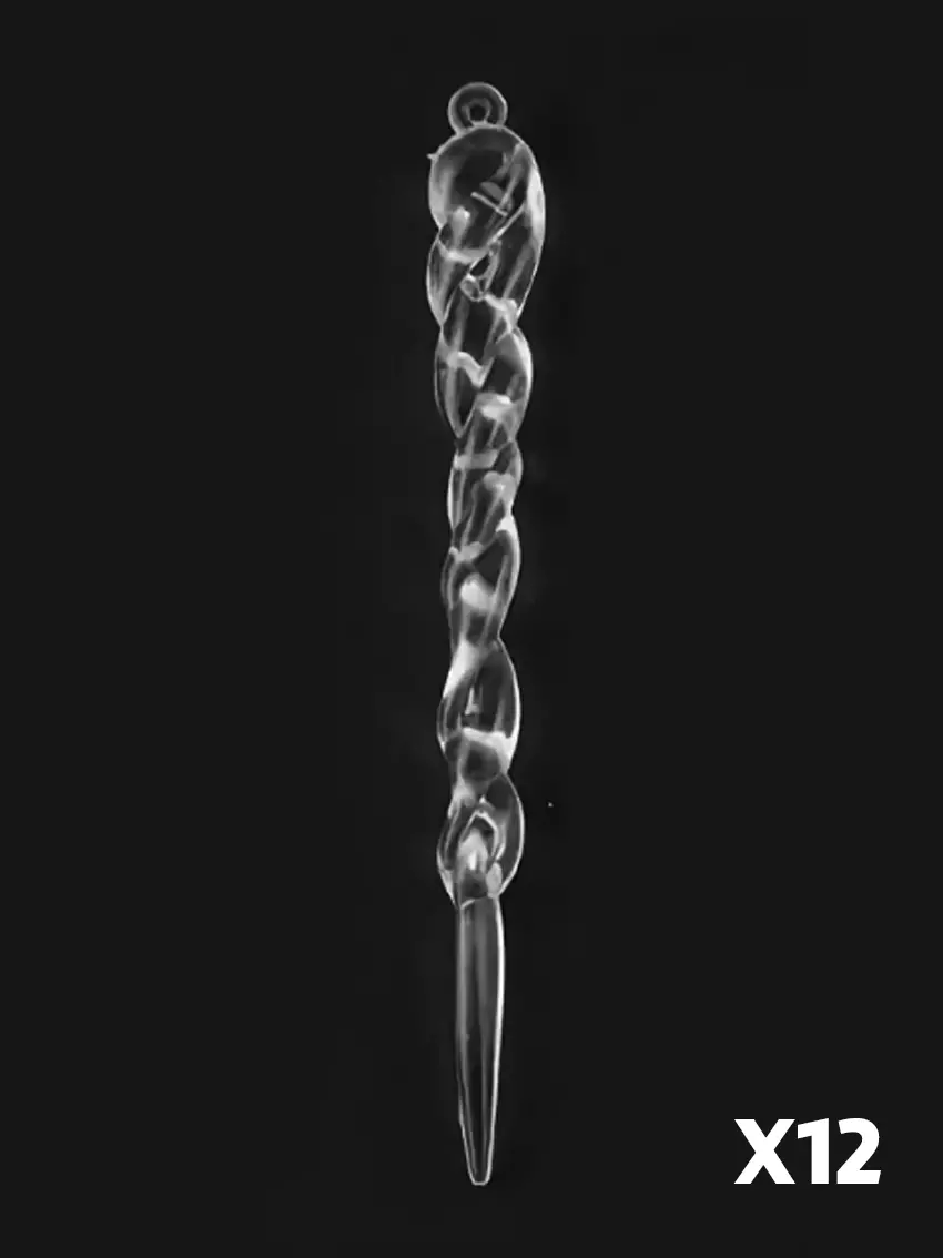 Новогоднее подвесное украшение (полистирол), набор из 12 шт / 1х1,4х12,5см 94004