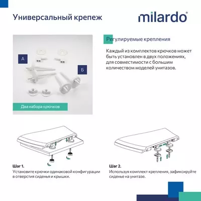 Сиденье для унитаза Milardo 030PP0EM31 полипропилен